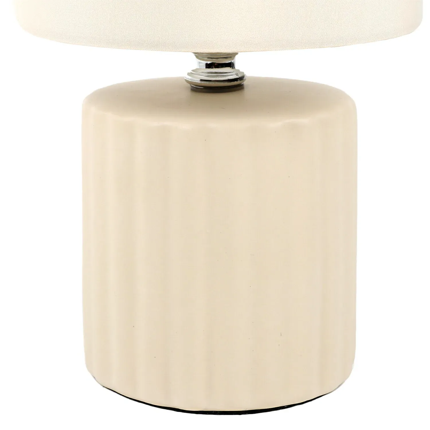 Ayla Ribbed Table Lamp - Cream, Ceramic