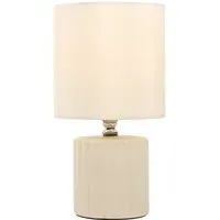 Ayla Ribbed Table Lamp - Cream, Ceramic
