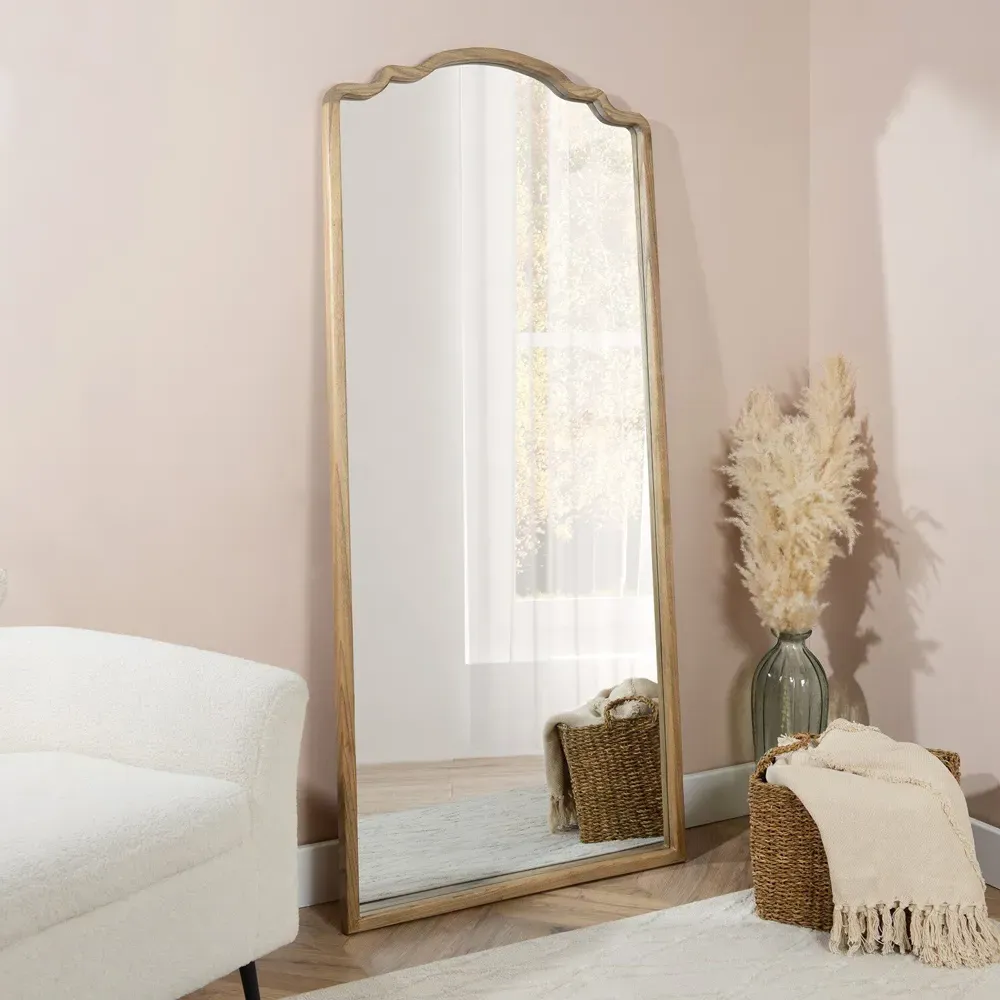 Ayra Wooden Leaner Mirror - Natural