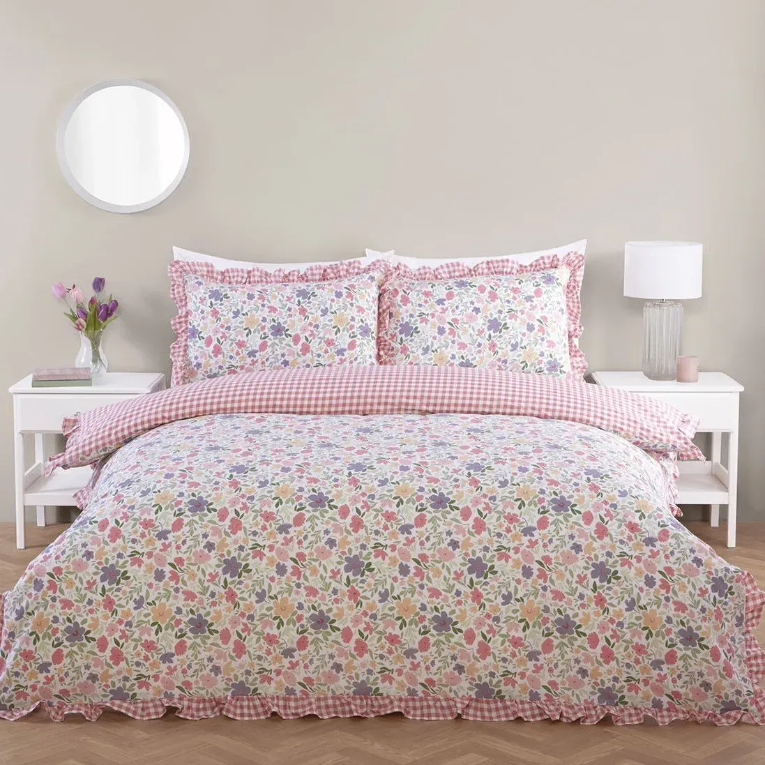 Ayva Double Floral Duvet Set - Multicolour, Polycotton image