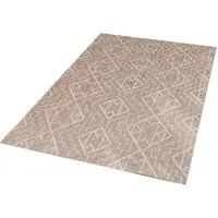 Aztec Indoor Outdoor Rug 120cm - Beige, Polypropylene