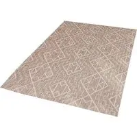 Aztec Indoor Outdoor Rug 160cm - Beige, Polypropylene
