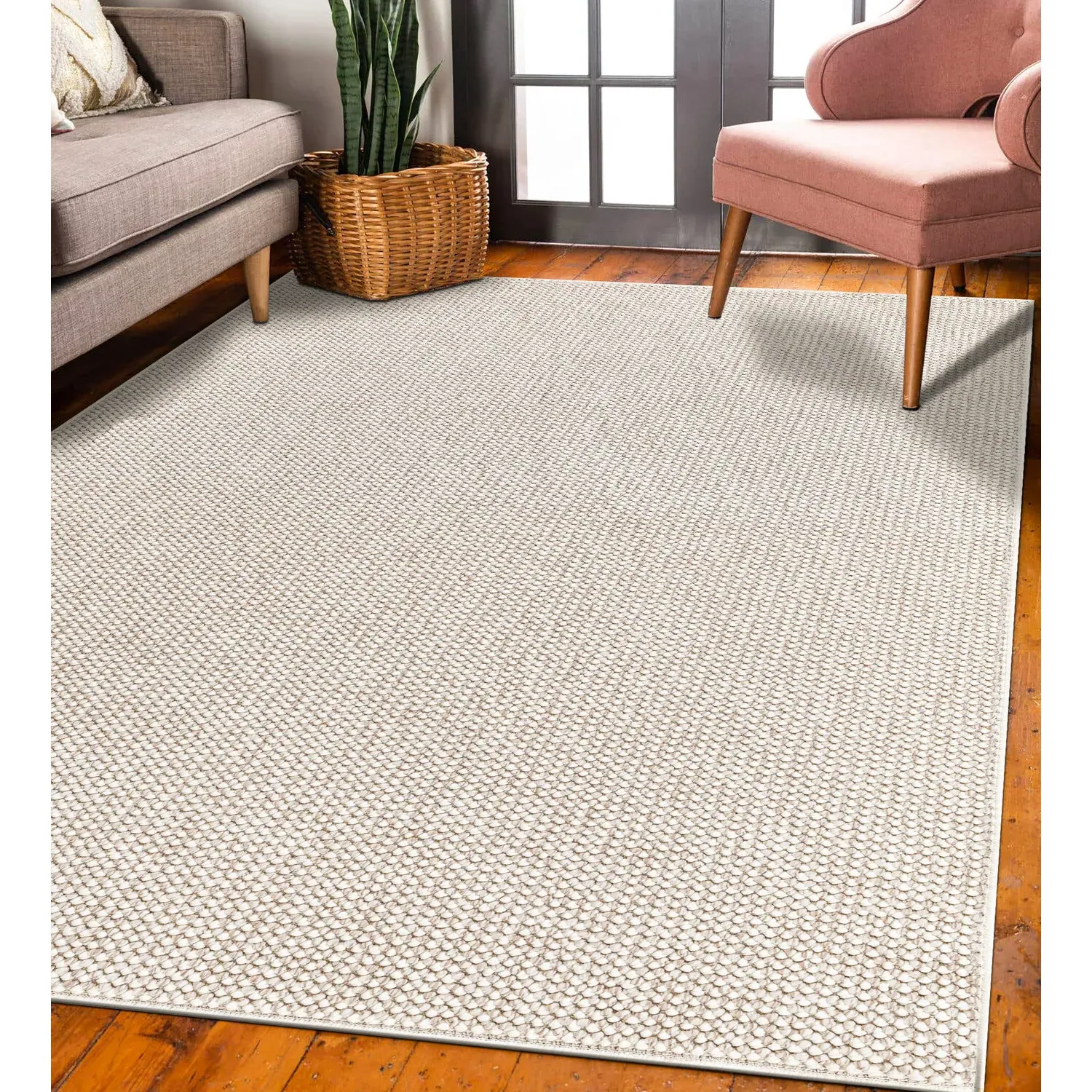 Azura 170cm Texture Rug - Beige