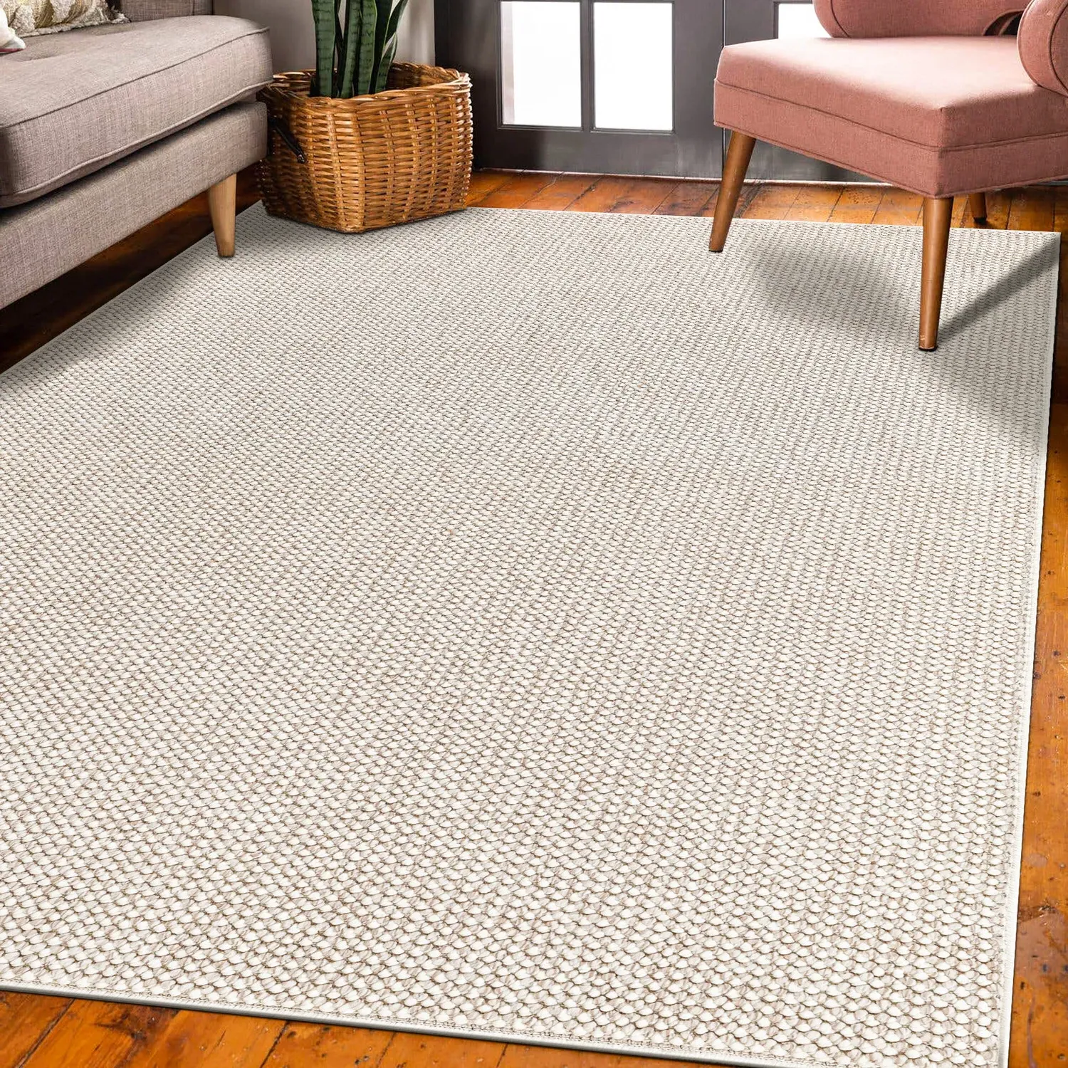 Azura 230cm Texture Rug - Beige