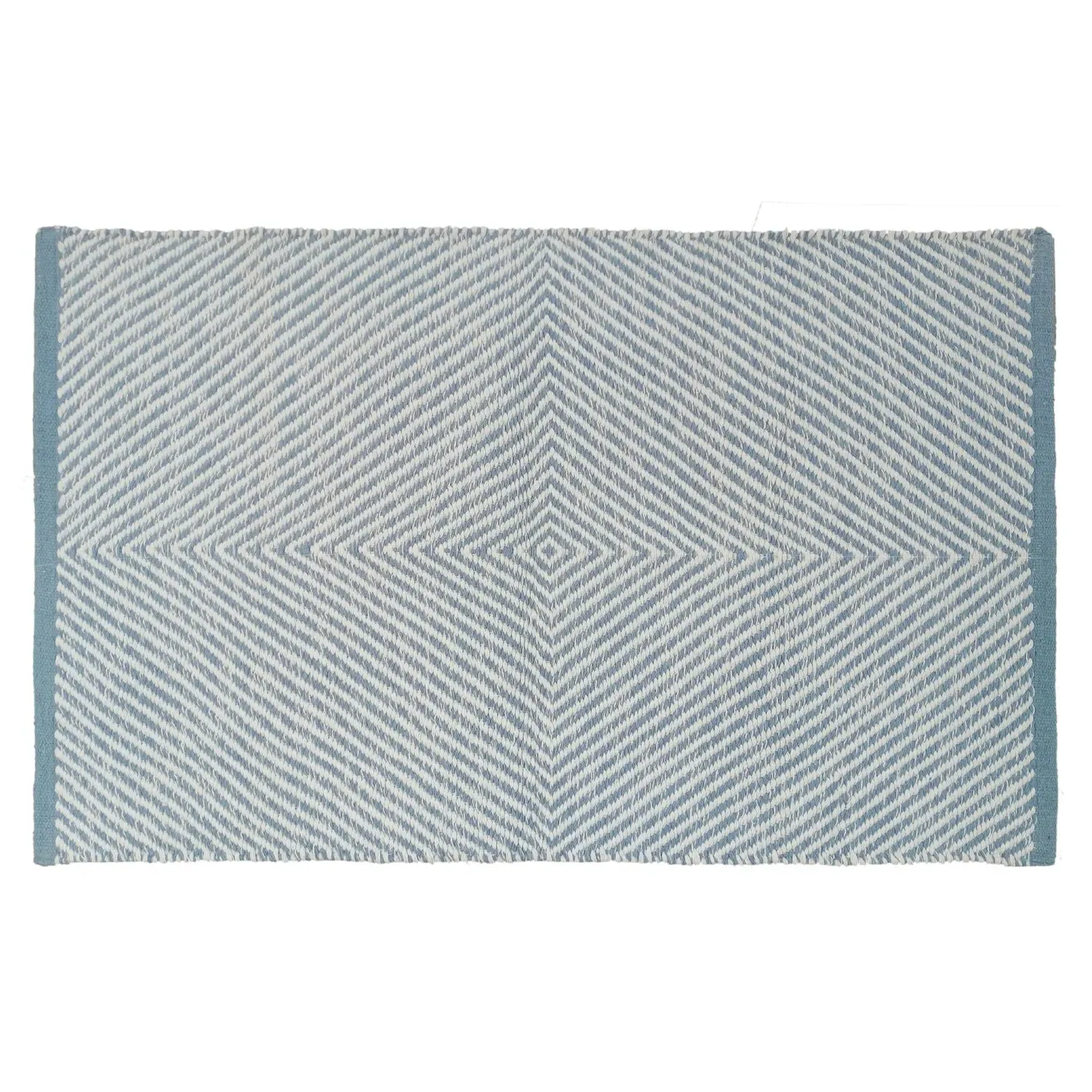 Azure Coastal Breeze Diamond Rug - Blue image