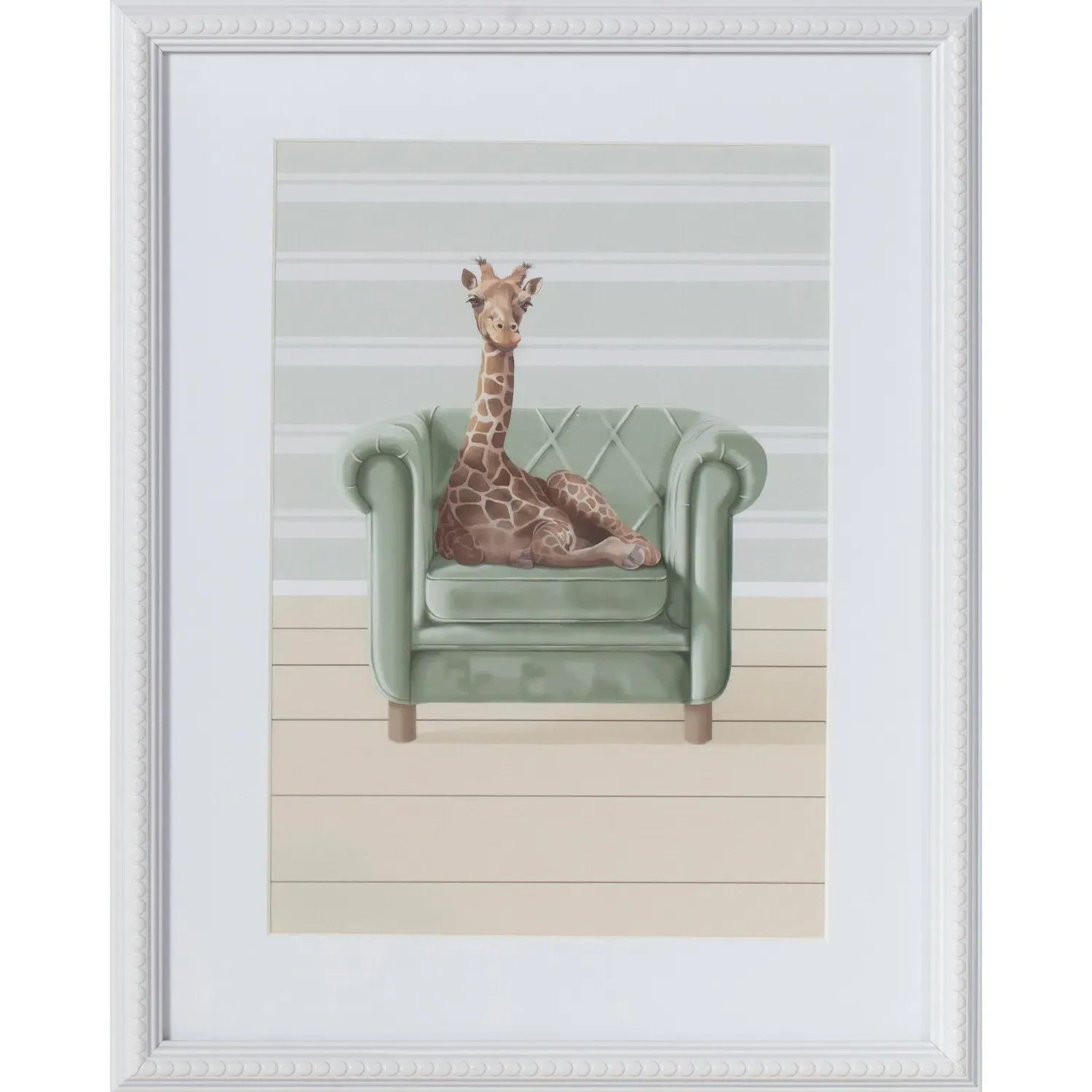 Baby Animal Framed Print - White