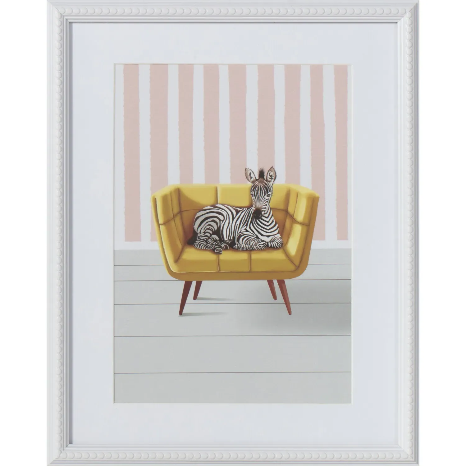 Baby Animal Framed Print - White