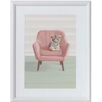 Baby Animal Framed Print - White