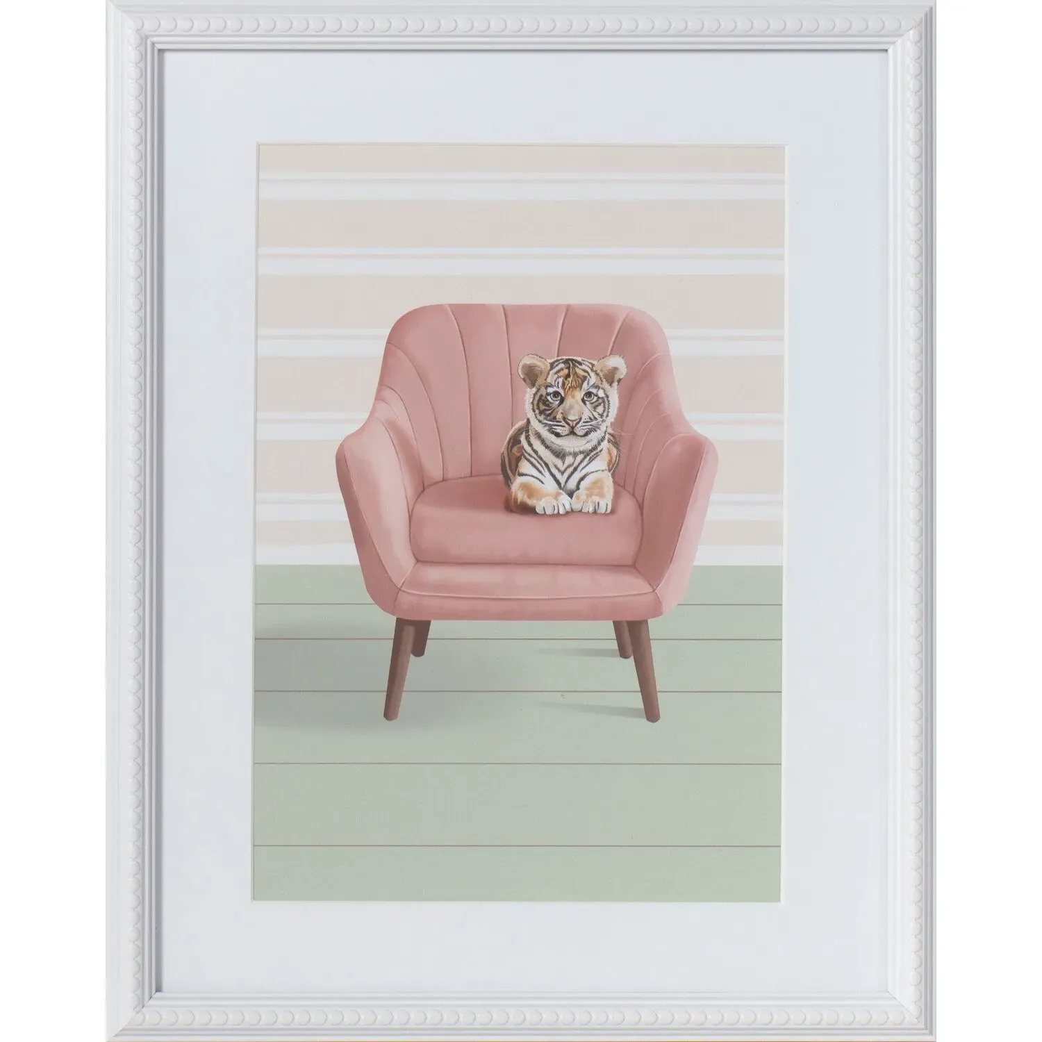 Baby Animal Framed Print - White image