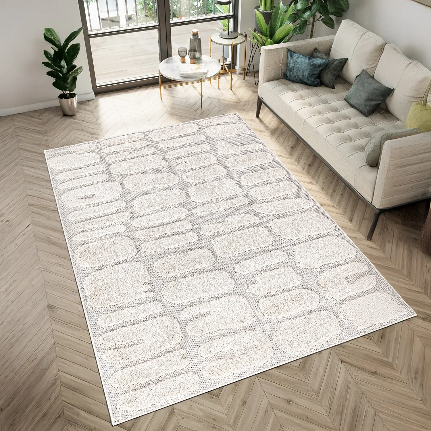 Bailey Pebble Rug 120cm - Neutral