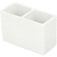 Bali Wavy Toothbrush Holder - White