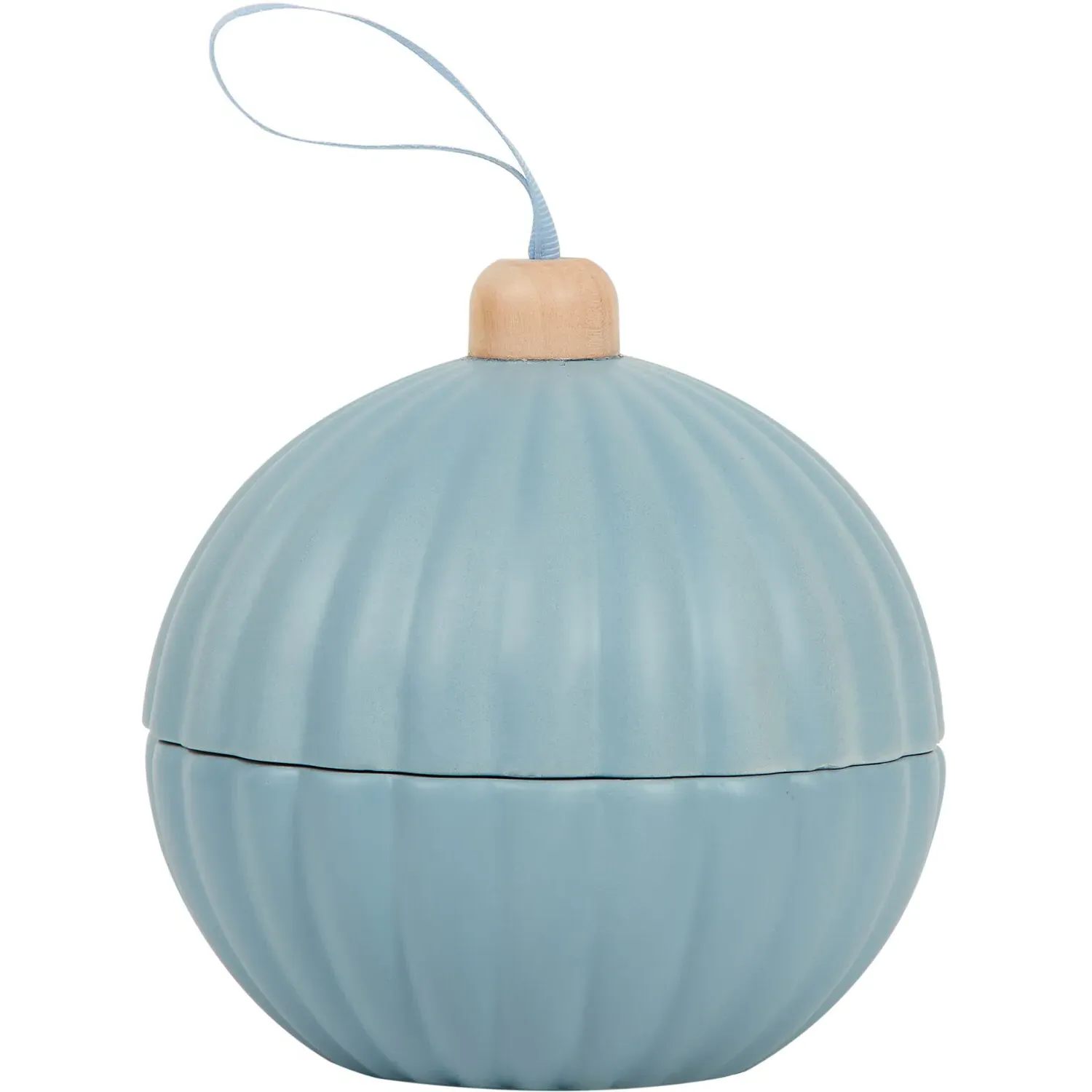 Ball Candle - Blue, Bourbon Vanilla