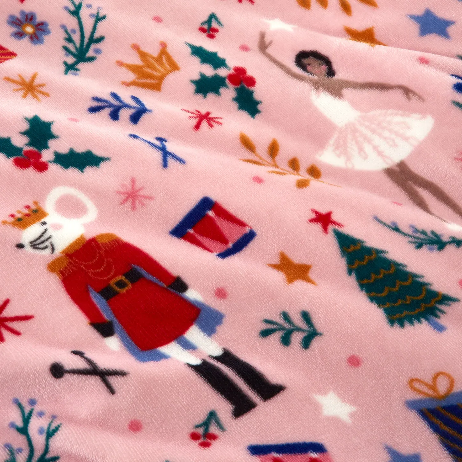 Ballerina and Nutcracker Fleece Duvet - Pink