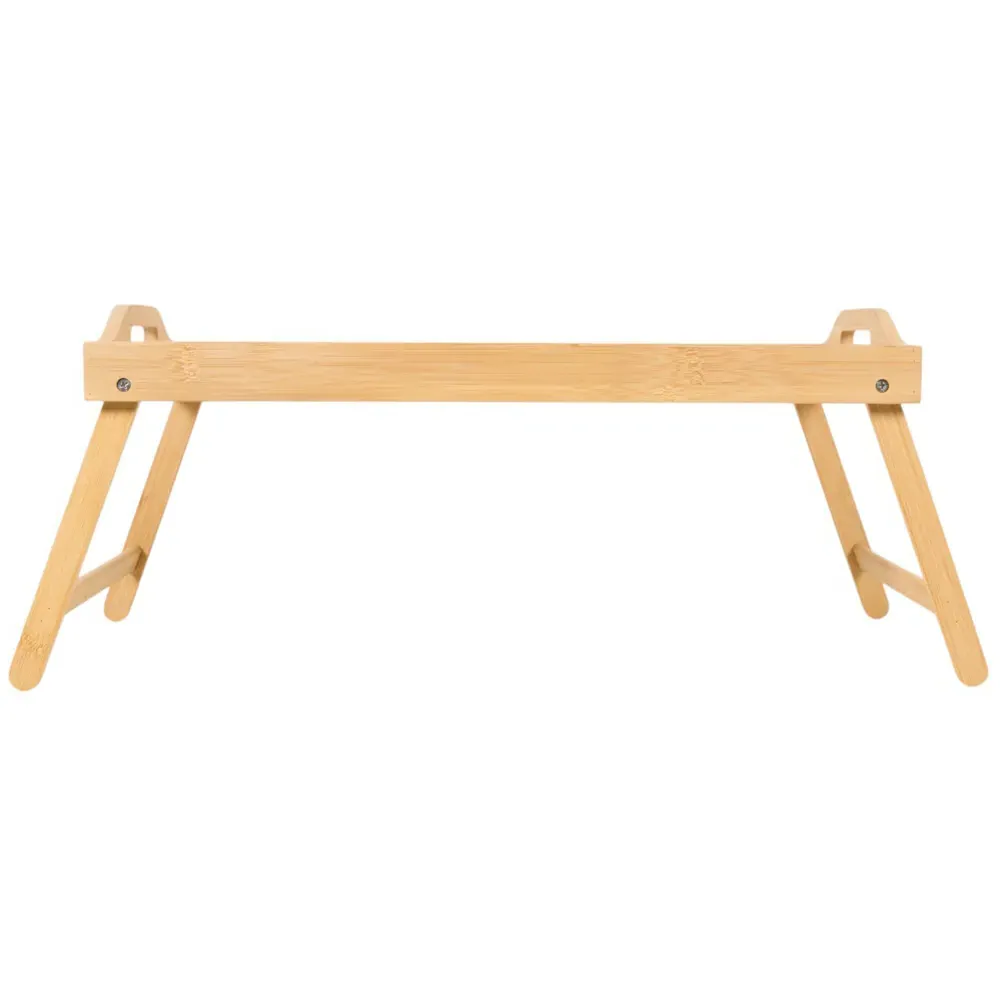 Bamboo Bed Tray with Foldable Legs - Natural