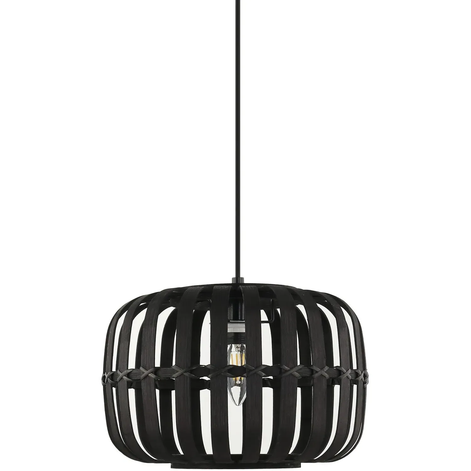 Bamboo Caged Lamp Shade - Black