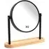 Bamboo Cosmetic Mirror with Magnification - Black
