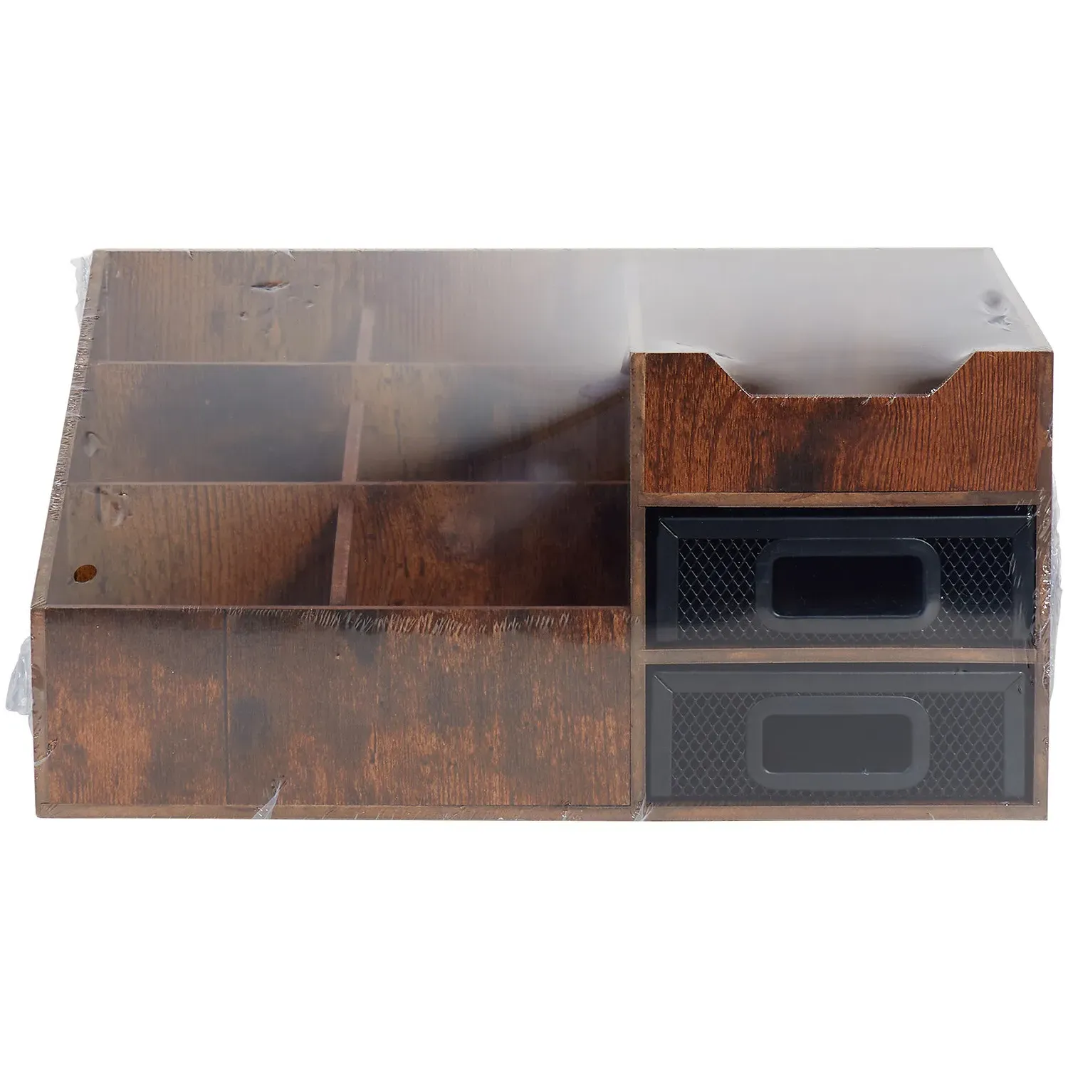 Bamboo Mesh Desk Organiser - Brown