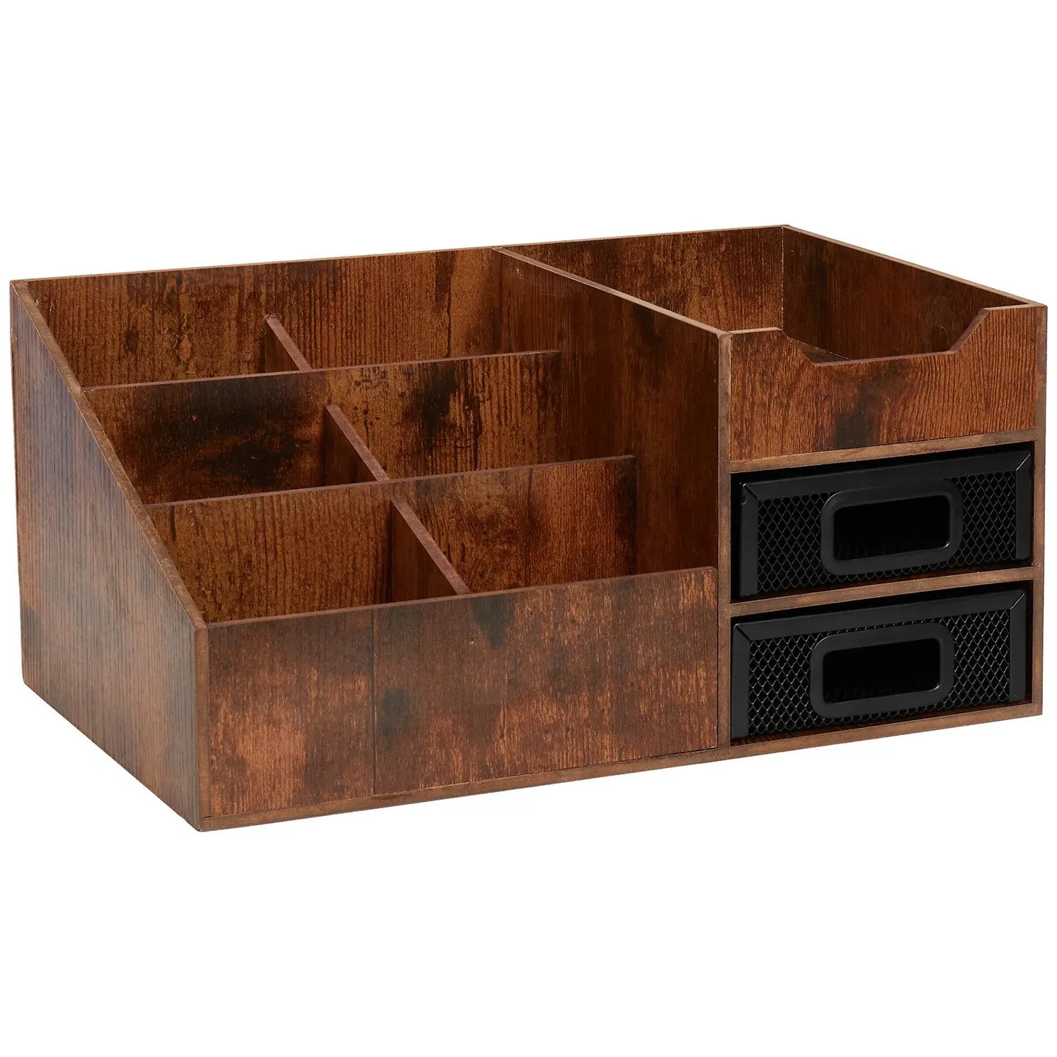 Bamboo Mesh Desk Organiser - Brown