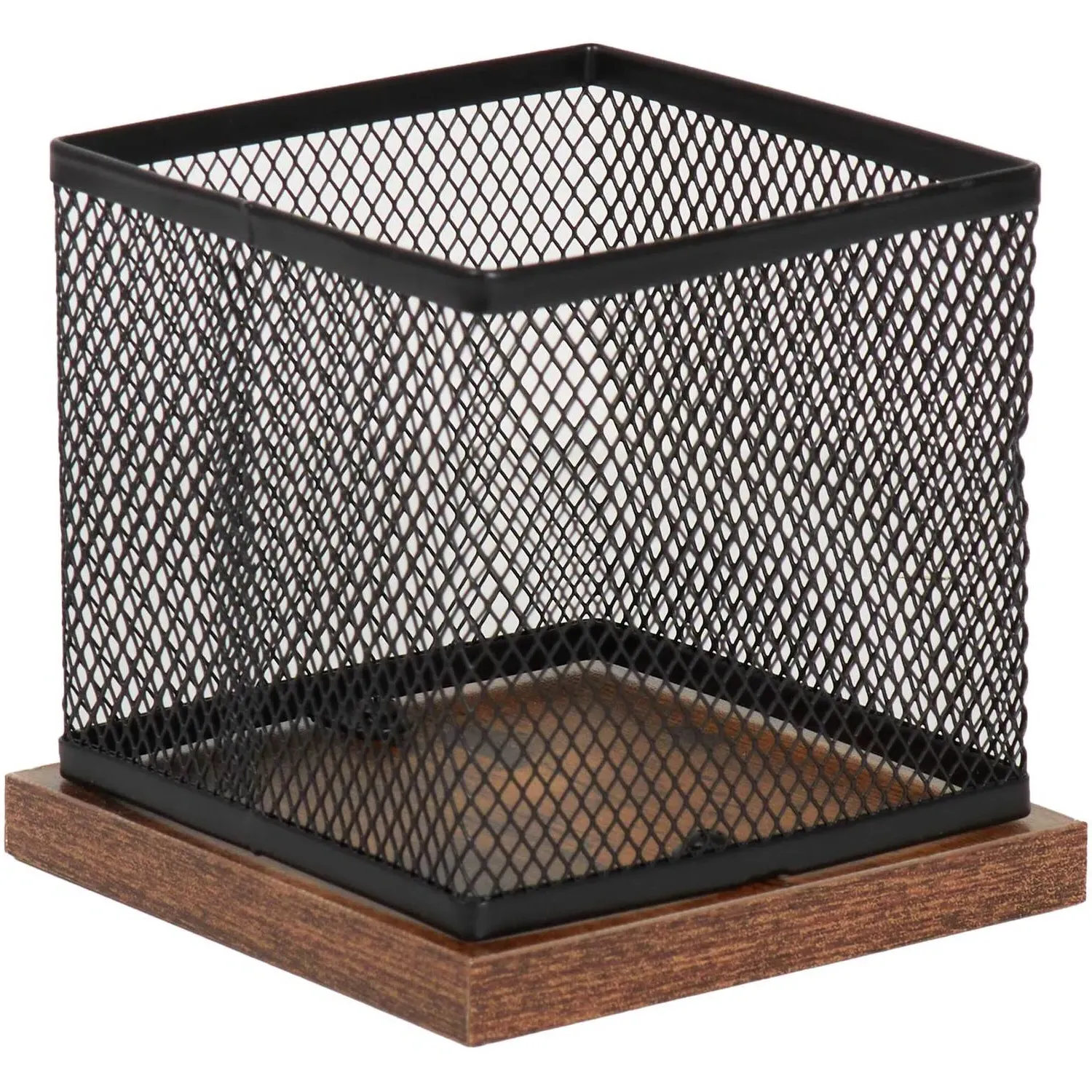 Bamboo Mesh Pen Pot - Black