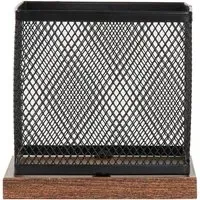 Bamboo Mesh Pen Pot - Black