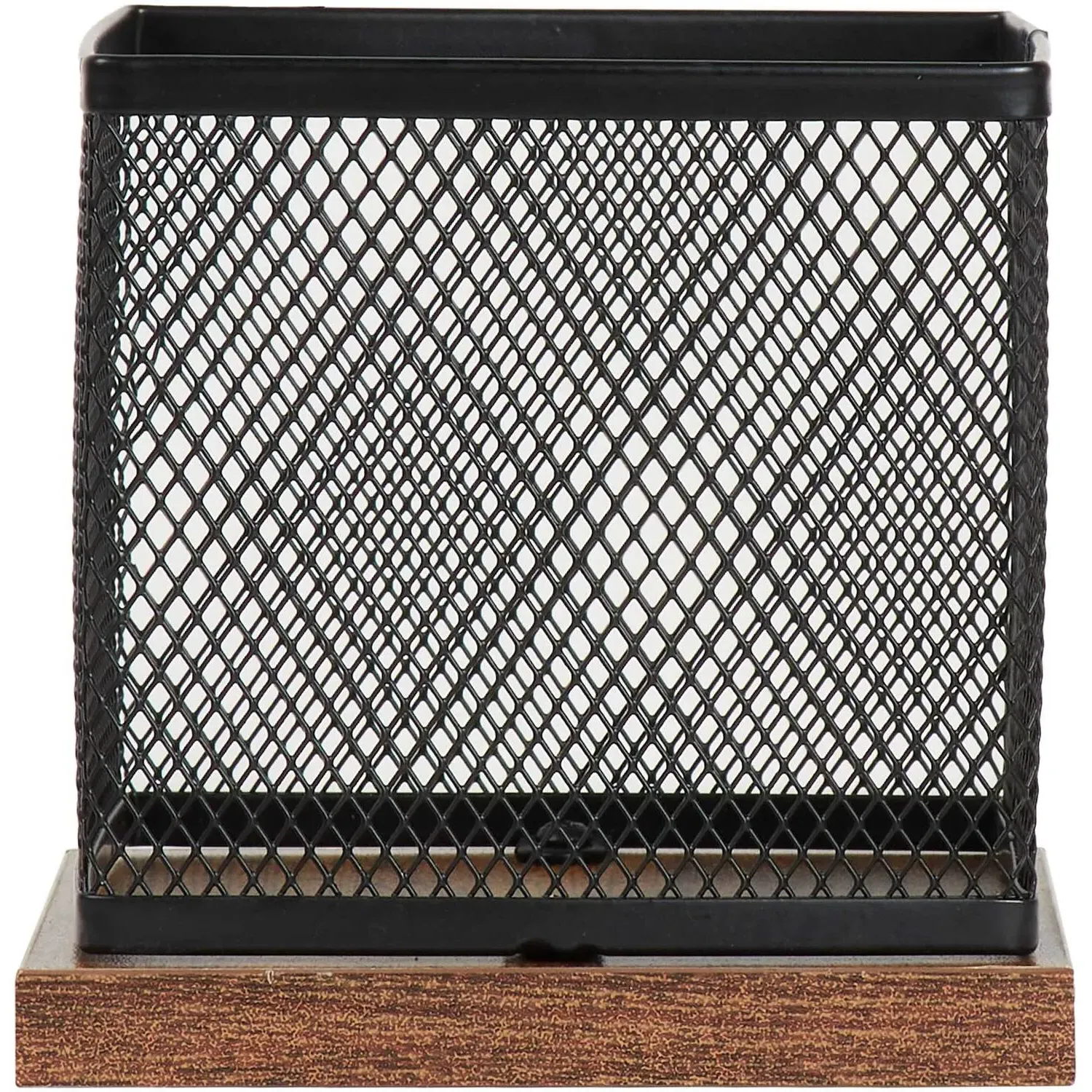 Bamboo Mesh Pen Pot - Black image