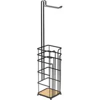 Bamboo Toilet Roll Holder - Black