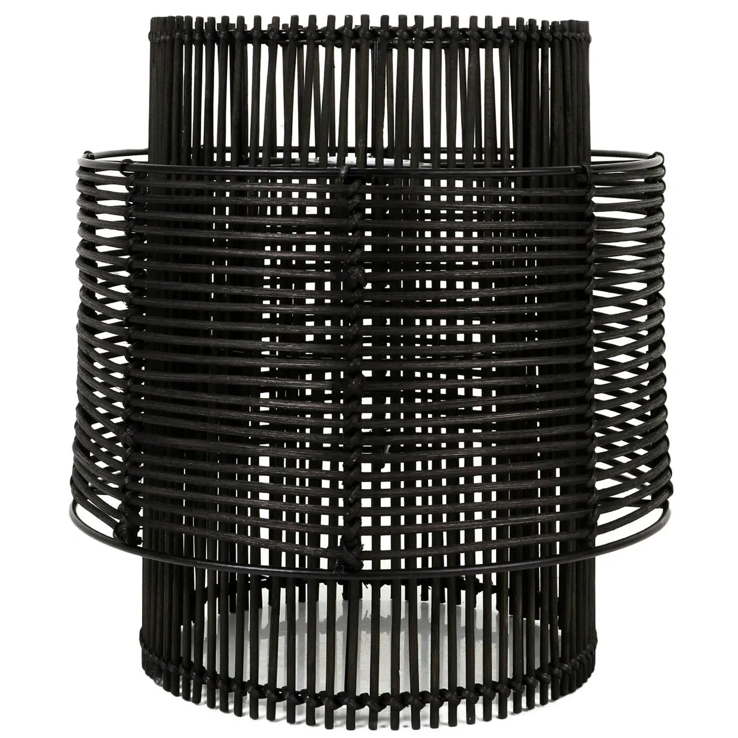 Barkby Lamp Shade - Black, Rattan image
