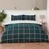 Barton Check King Size Duvet Set - Navy