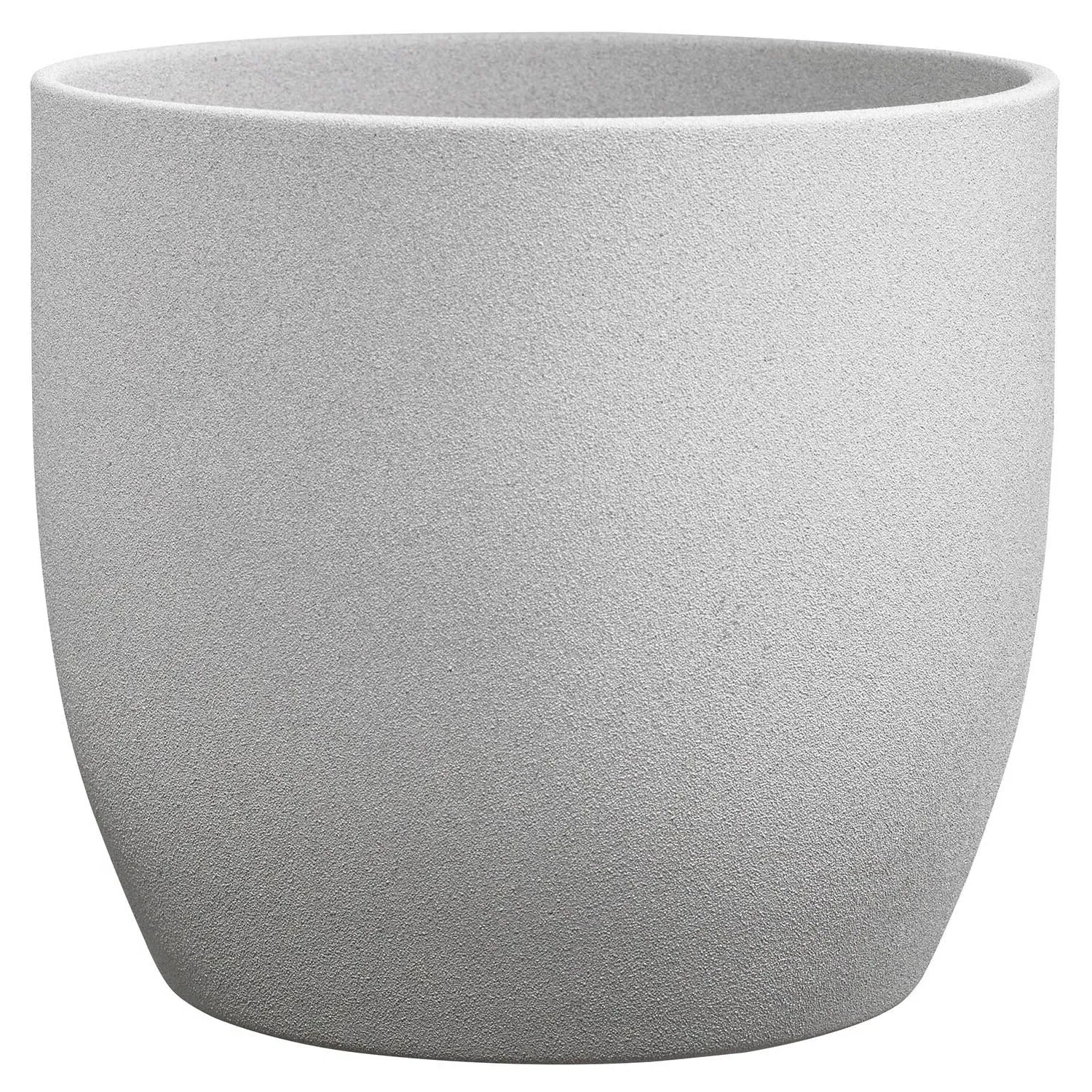 Basel Stone Plant Pot Cover 18cm - Grey, Ceramic image