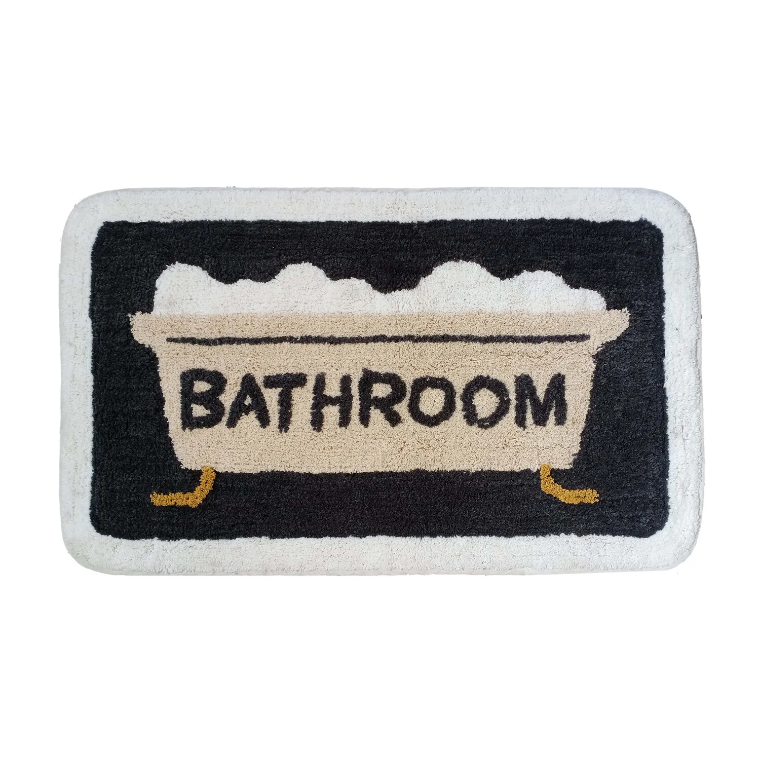 Bathroom Bath Mat - Black