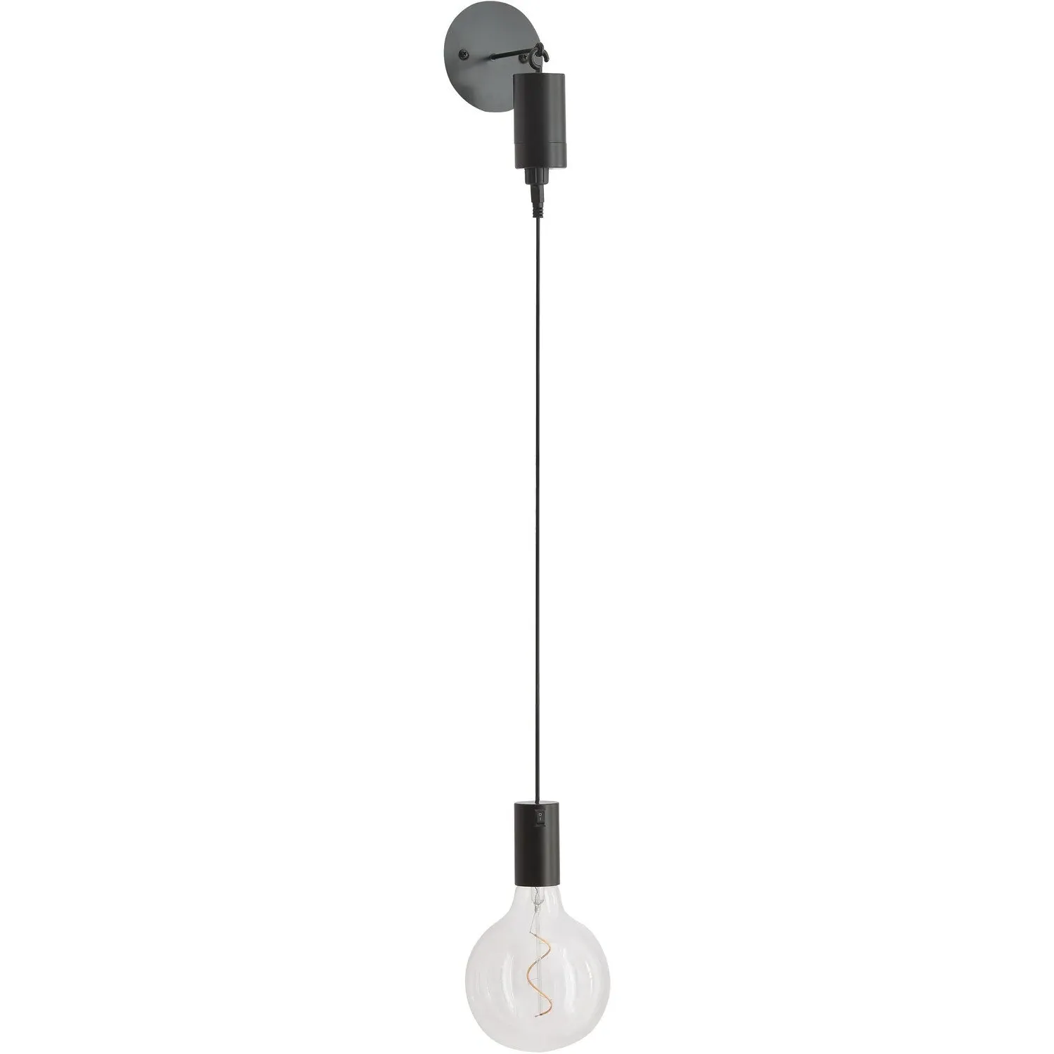 Battery Operated Adjustable Wall Light - Black image