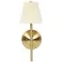 Battery Operated Pleated Wall Light - Cream, Gold