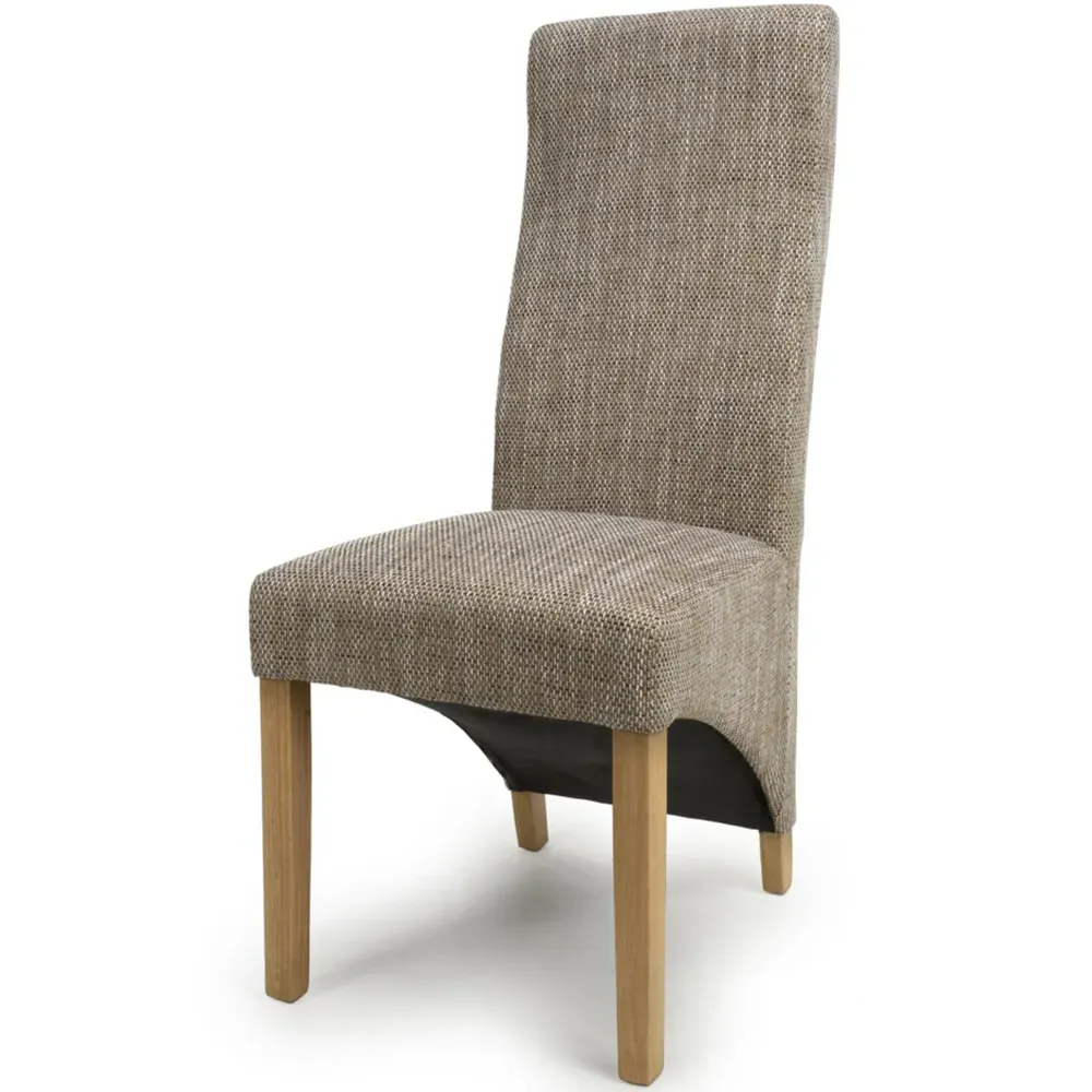 Baxter Set of 2 Dining Chairs - Oatmeal, Tweed