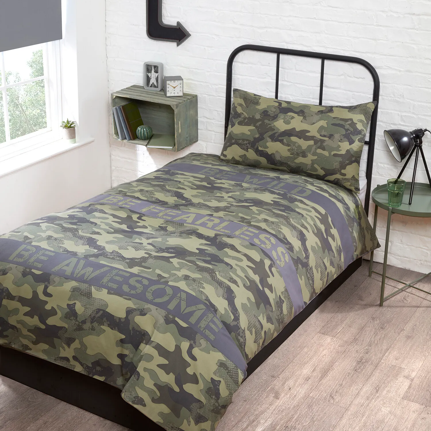 Be Wild Camouflage Duvet Cover and Pillow Case Set