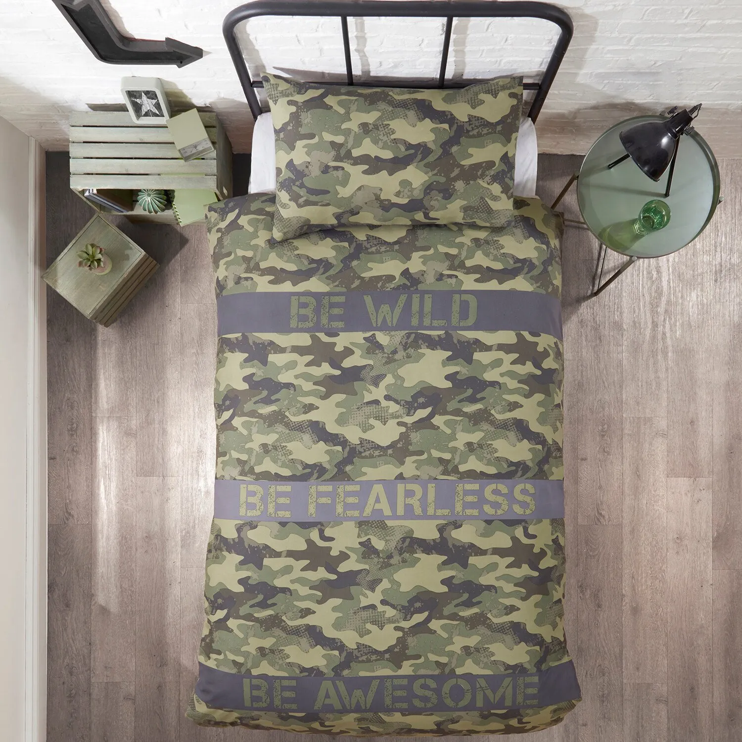 Be Wild Camouflage Duvet Cover and Pillow Case Set image