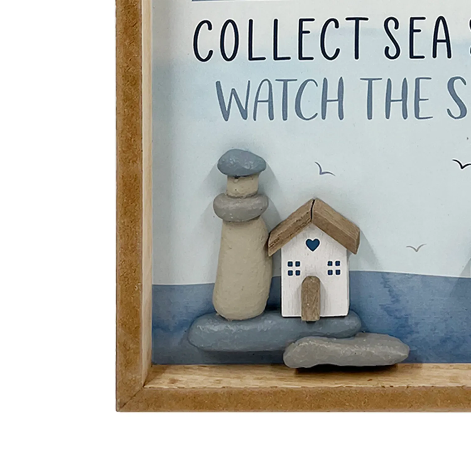 Beach Rules Framed Plaque - Blue