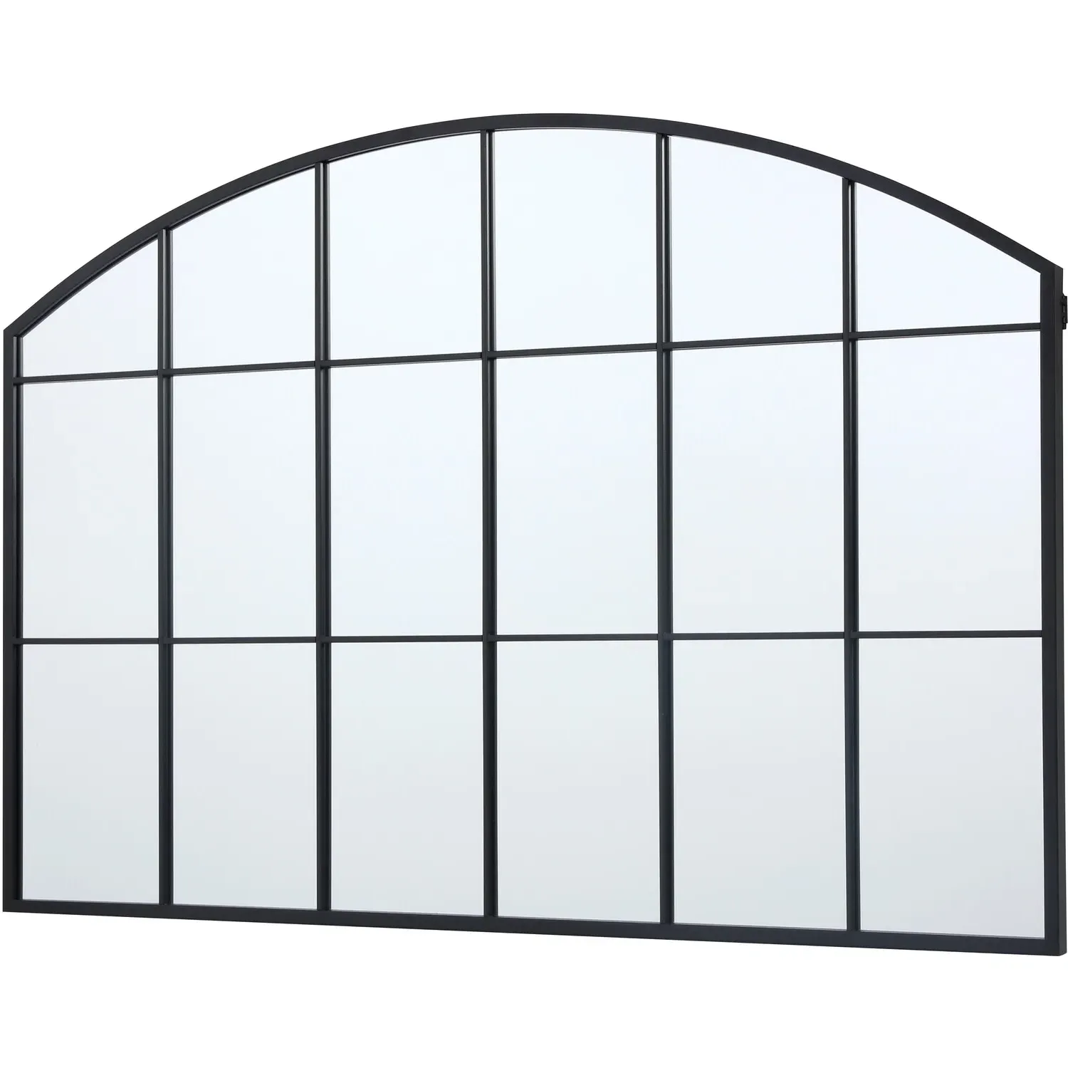 Beaumont Arch Window Mirror - Black