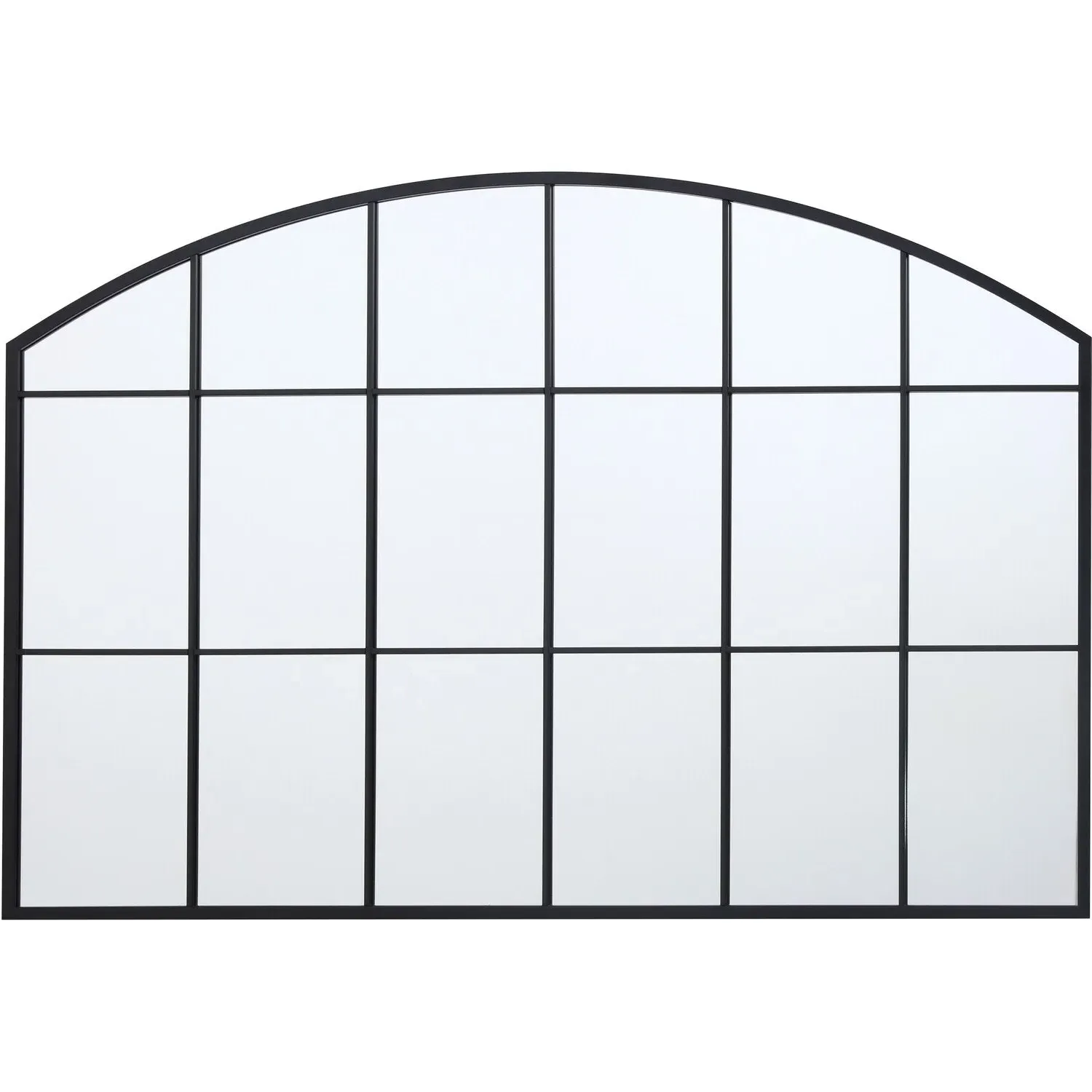 Beaumont Arch Window Mirror - Black