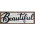 Beautiful Story Slogan Framed Sign - White