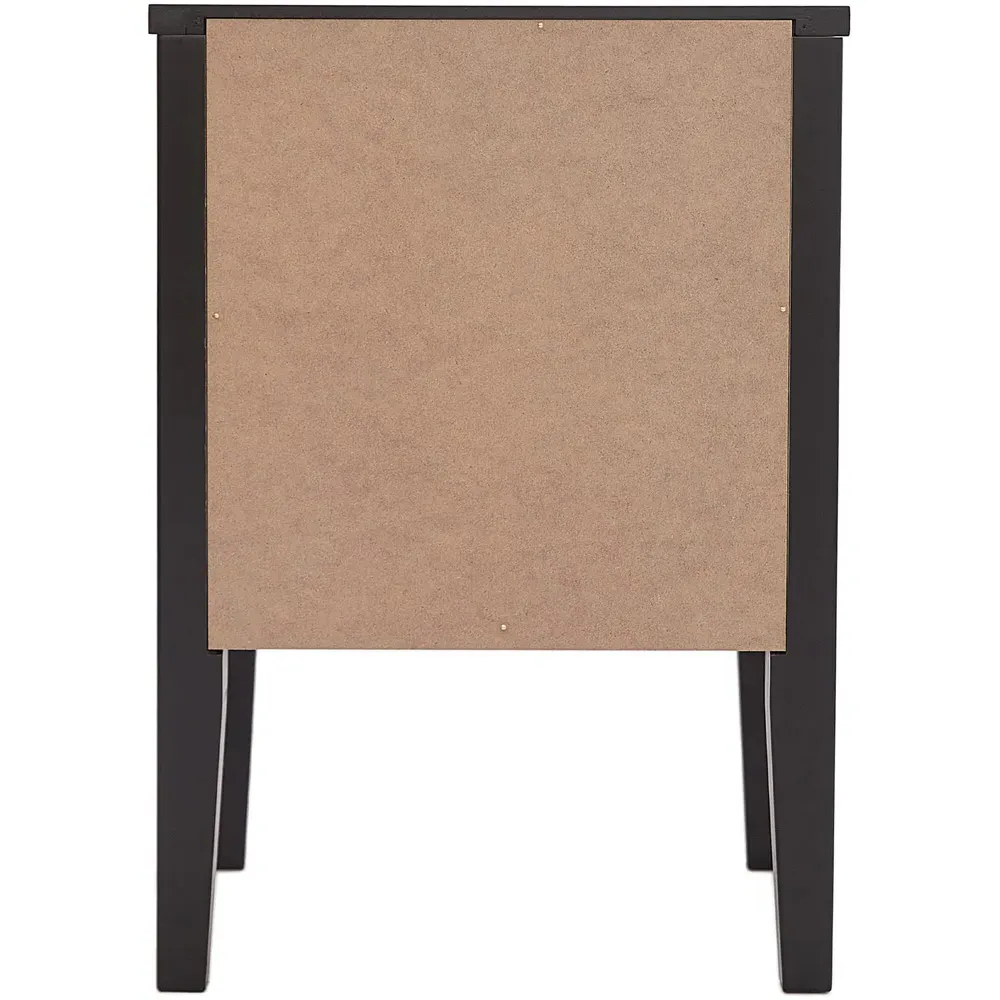 Bellaria 2 Drawer Bedside Table - Black, Pine