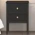 Bellaria 2 Drawer Bedside Table - Black, Pine