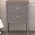Bellaria 2 Drawer Bedside Table - Grey, Pine