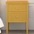 Bellaria 2 Drawer Bedside Table - Mustard, Pine