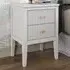 Bellaria 2 Drawer Bedside Table - White, Pine
