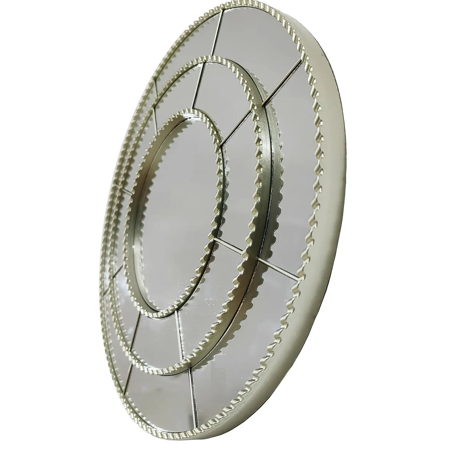 Belmont Set of 3 Round Decorative Mirrors - Silver