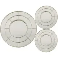 Belmont Set of 3 Round Decorative Mirrors - Silver