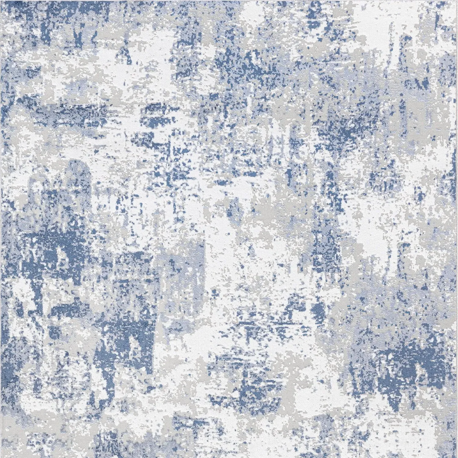 Belvedere 160cm Distressed Rug - White and Blue