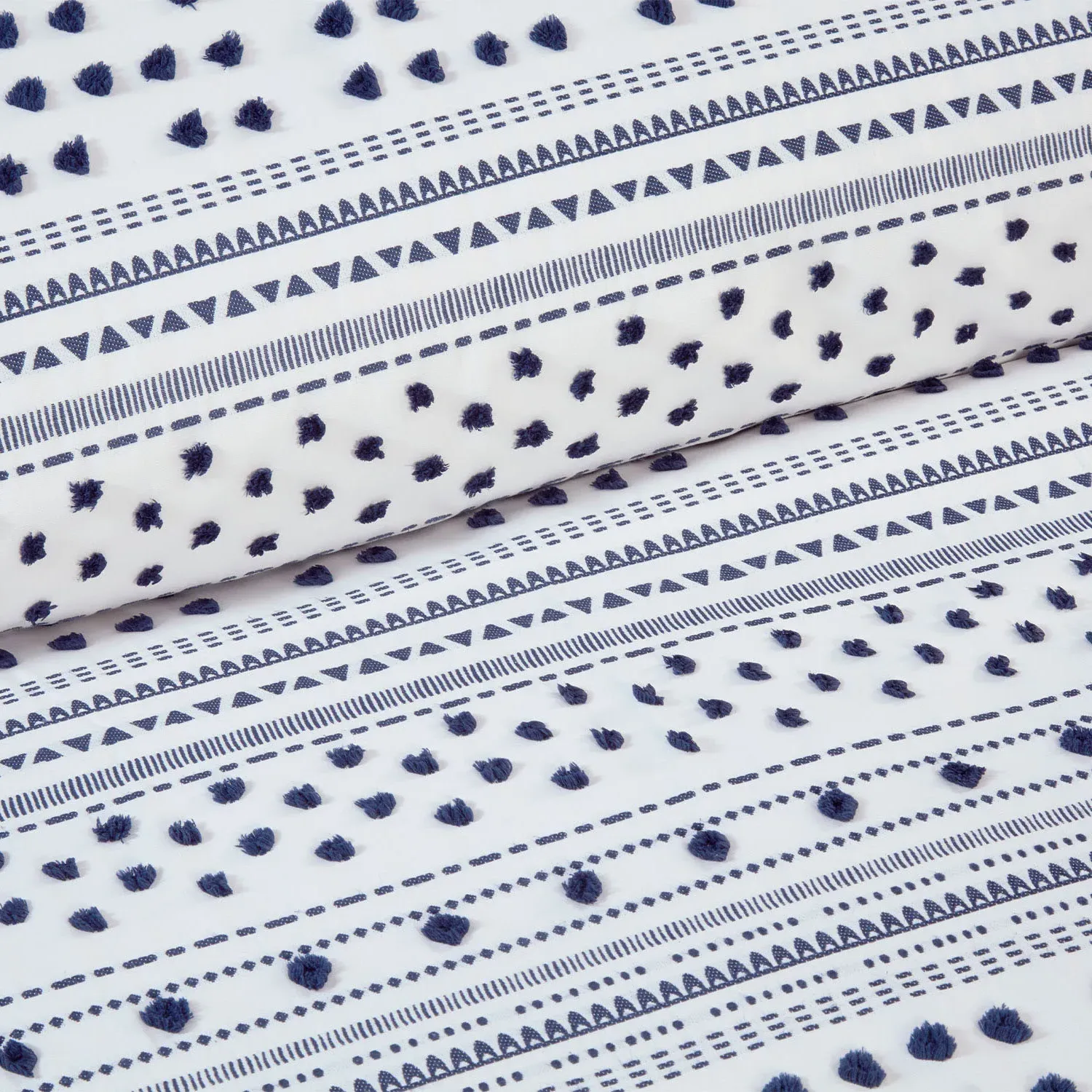 Berkley King Size Duvet Set - Navy and White