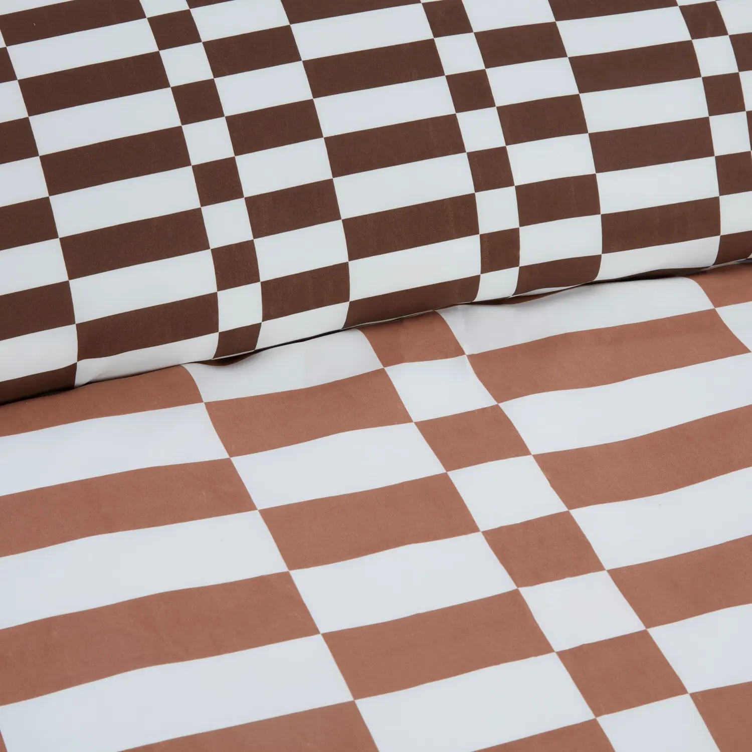 Berlin Check King Duvet Set - Rust