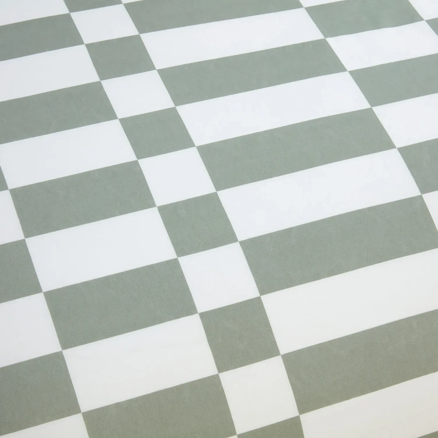 Berlin Check King Size Duvet Set - Sage